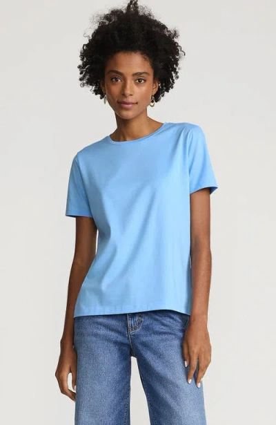Lands' End Relaxed Supima Cotton Crew Neck T-shirt In Bermuda Blue