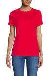 Lands' End Relaxed Supima Cotton Crew Neck T-shirt In Berry Rouge