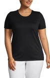 Lands' End Relaxed Supima Cotton Crew Neck T-shirt In Black
