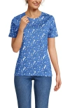 Lands' End Relaxed Supima Cotton Crew Neck T-shirt In Blue