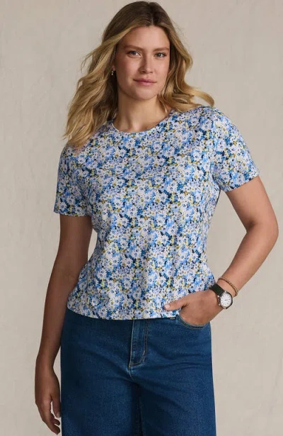 Lands' End Relaxed Supima Cotton Crew Neck T-shirt In Blue