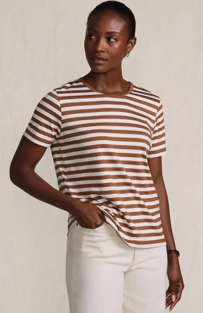Lands' End Relaxed Supima Cotton Crew Neck T-shirt In Brown