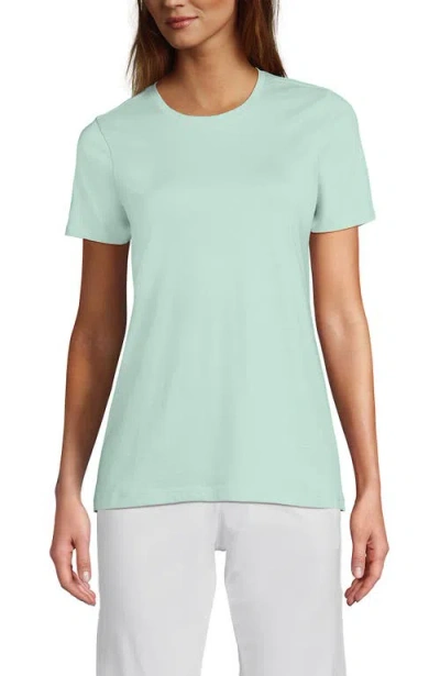 Lands' End Relaxed Supima Cotton Crew Neck T-shirt In Mint Cream