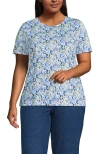 Lands' End Relaxed Supima Cotton Crew Neck T-shirt In Multi