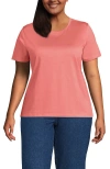 Lands' End Relaxed Supima Cotton Crew Neck T-shirt In Pink