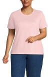 Lands' End Relaxed Supima Cotton Crew Neck T-shirt In Pink