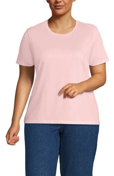 Lands' End Relaxed Supima Cotton Crew Neck T-shirt In Pink