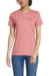 Lands' End Relaxed Supima Cotton Crew Neck T-shirt In Red
