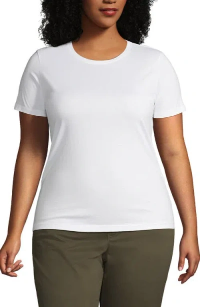 Lands' End Relaxed Supima Cotton Crew Neck T-shirt In White