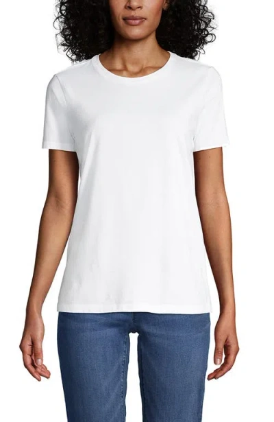 Lands' End Relaxed Supima Cotton Crew Neck T-shirt In White