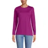 Lands' End Relaxed Supima Cotton Long Sleeve Crew Neck T-shirt In Animal Print