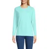 LANDS' END LANDS' END RELAXED SUPIMA COTTON LONG SLEEVE CREW NECK T-SHIRT