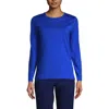 Lands' End Relaxed Supima Cotton Long Sleeve Crew Neck T-shirt In Royal Cobalt