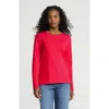 Lands' End Relaxed Supima Cotton T-shirt In Red
