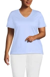 Lands' End Plus Size Relaxed Supima Cotton V-neck T-shirt