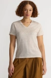 Lands' End Relaxed Supima Cotton V-neck T-shirt In Gray