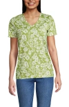 Lands' End Relaxed Supima Cotton V-neck T-shirt In Green