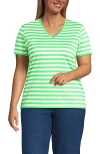 Lands' End Relaxed Supima Cotton V-neck T-shirt In Multi