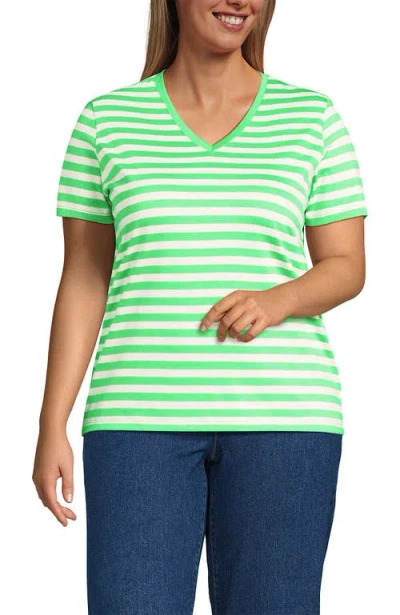 Lands' End Relaxed Supima Cotton V-neck T-shirt In Multi