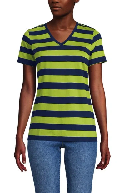 Lands' End Relaxed Supima Cotton V-neck T-shirt In Multi