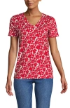 Lands' End Relaxed Supima Cotton V-neck T-shirt In Multi
