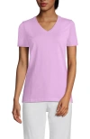 LANDS' END LANDS' END RELAXED SUPIMA COTTON V-NECK T-SHIRT