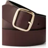Lands' End Reversible Denim Belt In Black/dark Brown