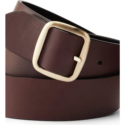 Lands' End Reversible Denim Belt In Black/dark Brown