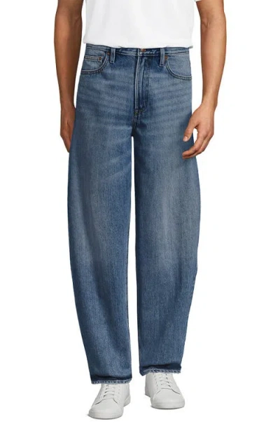 Lands' End Rigid Relaxed Tapered Jean In Blue