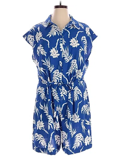 Pre-owned Lands' End Romper In Blue