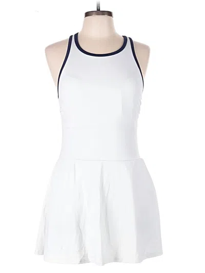 Pre-owned Lands' End Romper In White