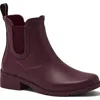 Lands' End Rubber Chelsea Rain Boots In Burgundy