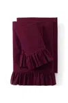 Lands' End Ruffle Bed Sheet Set In Red