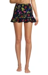 Lands' End Ruffle Hem Mini Swim Skirt In Deep Sea Multi Garden Floral