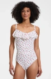 Lands' End Ruffle Midkini Set In White