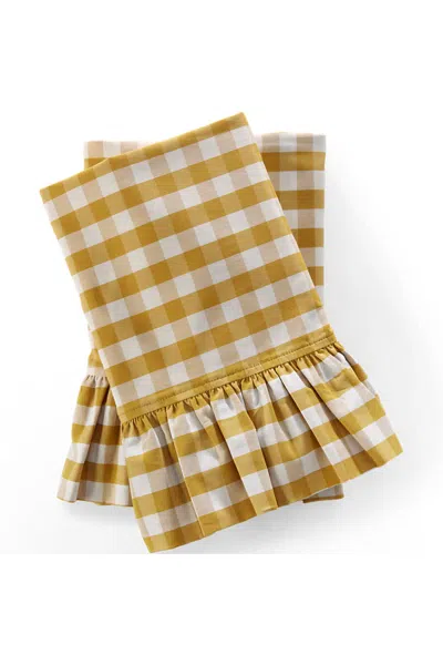Lands' End Ruffle Pillowcases In Brown