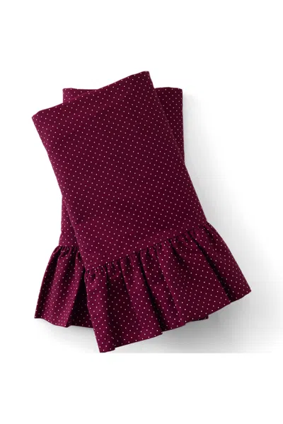Lands' End Ruffle Pillowcases In Red