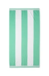 Lands' End Rugby Stripe Reversible Beach Towel In Green