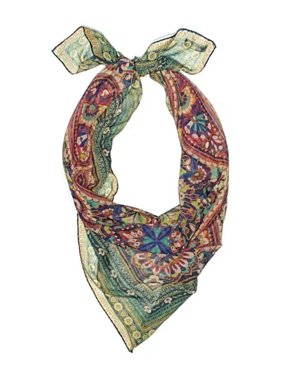 Pre-owned Lands' End Scarf In Green