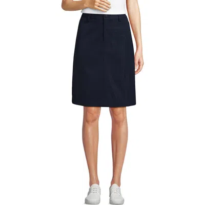Lands' End School Uniform  Active Chino Skort Top Of The Knee In Classic Navy