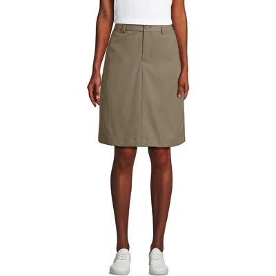 Lands' End School Uniform  Active Chino Skort Top Of The Knee In Khaki