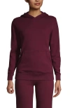 Lands' End School Uniform Adult Hooded Pullover Sweatshirt In Burgundy