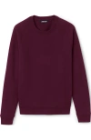 Lands' End School Uniform Adult Long Sleeve Crewneck Sweatshirt In Burgundy