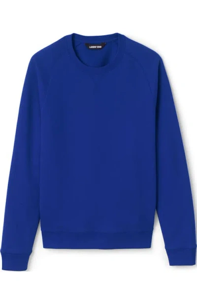 Lands' End School Uniform Adult Long Sleeve Crewneck Sweatshirt In Cobalt