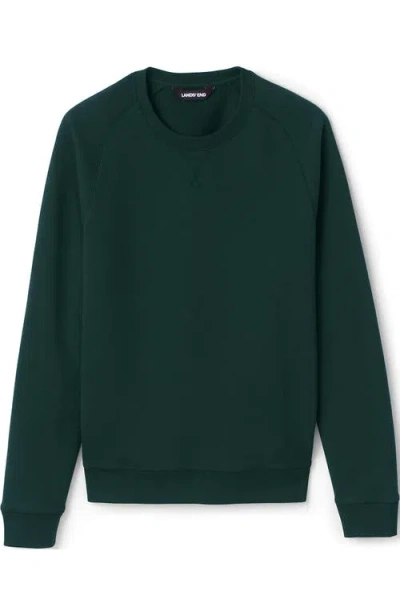 Lands' End School Uniform Adult Long Sleeve Crewneck Sweatshirt In Evergreen