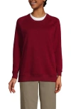 Lands' End School Uniform Adult Long Sleeve Crewneck Sweatshirt In Garnet