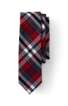 Lands' End School Uniform Adult Plaid To Be Tied Tie In Red