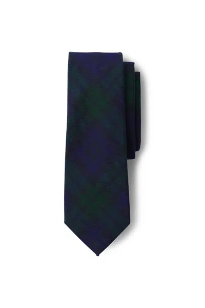 Lands' End School Uniform Adult Plaid To Be Tied Tie In Blue