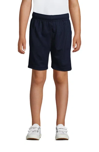 Lands' End Kids'  School Uniform Boys Mesh Gym Shorts In Classic Navy