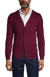 Lands' End School Uniform  Cotton Modal Button Front Cardigan Sweater In Burgundy